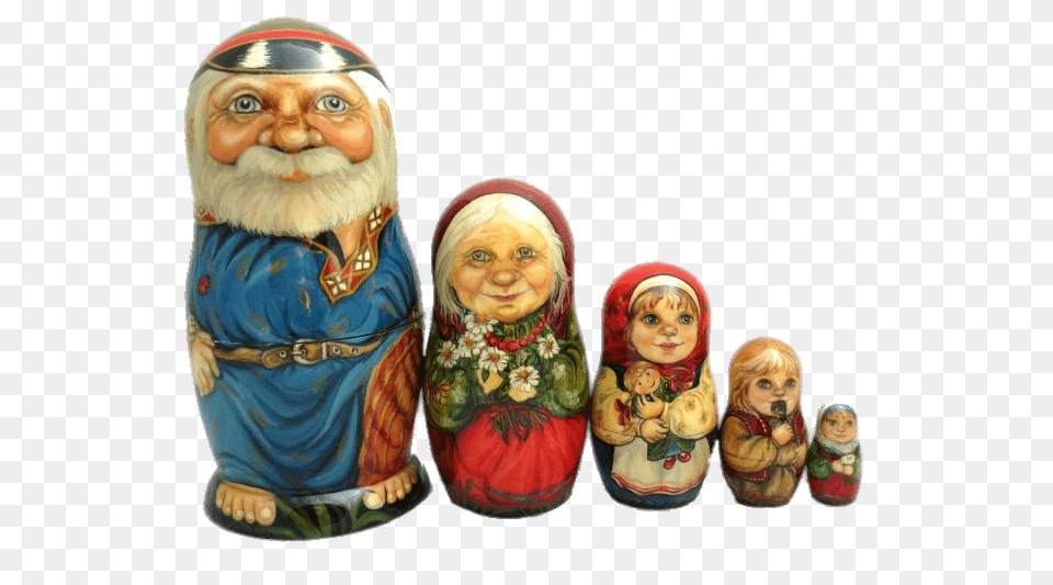 Matrioshka Family, Figurine, Person, Baby, Adult Free Png Download