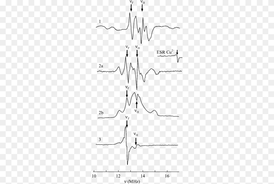 Matrix Endor Spectra Of 2 Spectrum 1 And Cu 2 Spectra Diagram, Gray Png