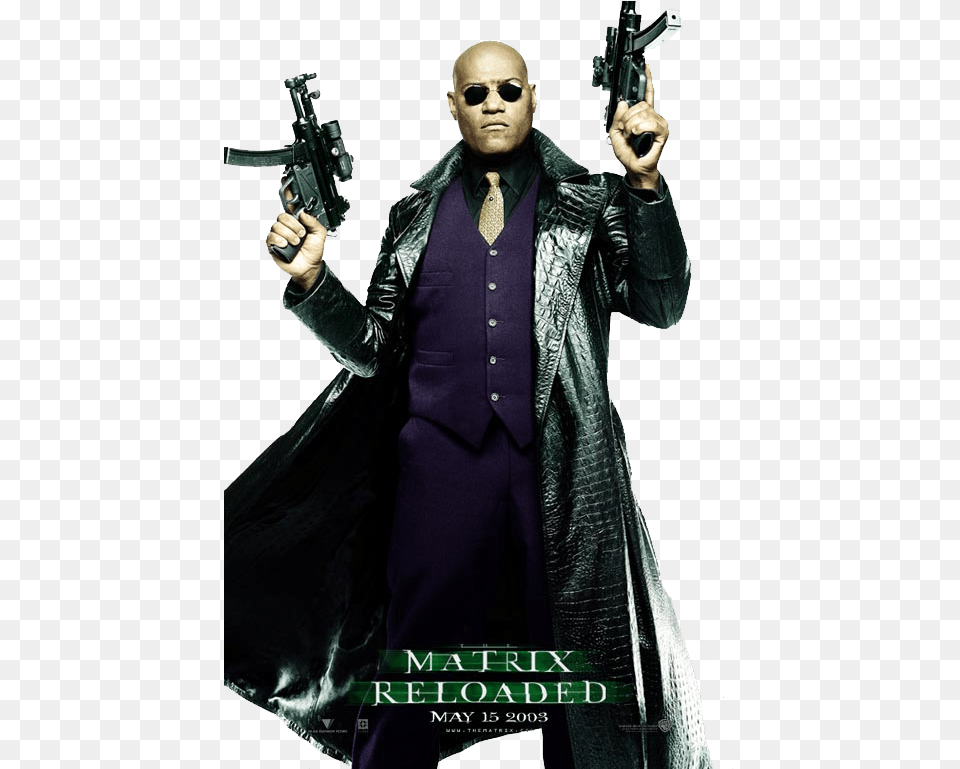 Matrix Morpheus Matrix, Weapon, Jacket, Handgun, Gun Png Image