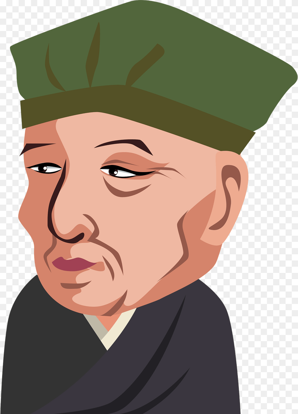 Matsuo Basho Clipart, Portrait, Photography, Face, Head Png Image