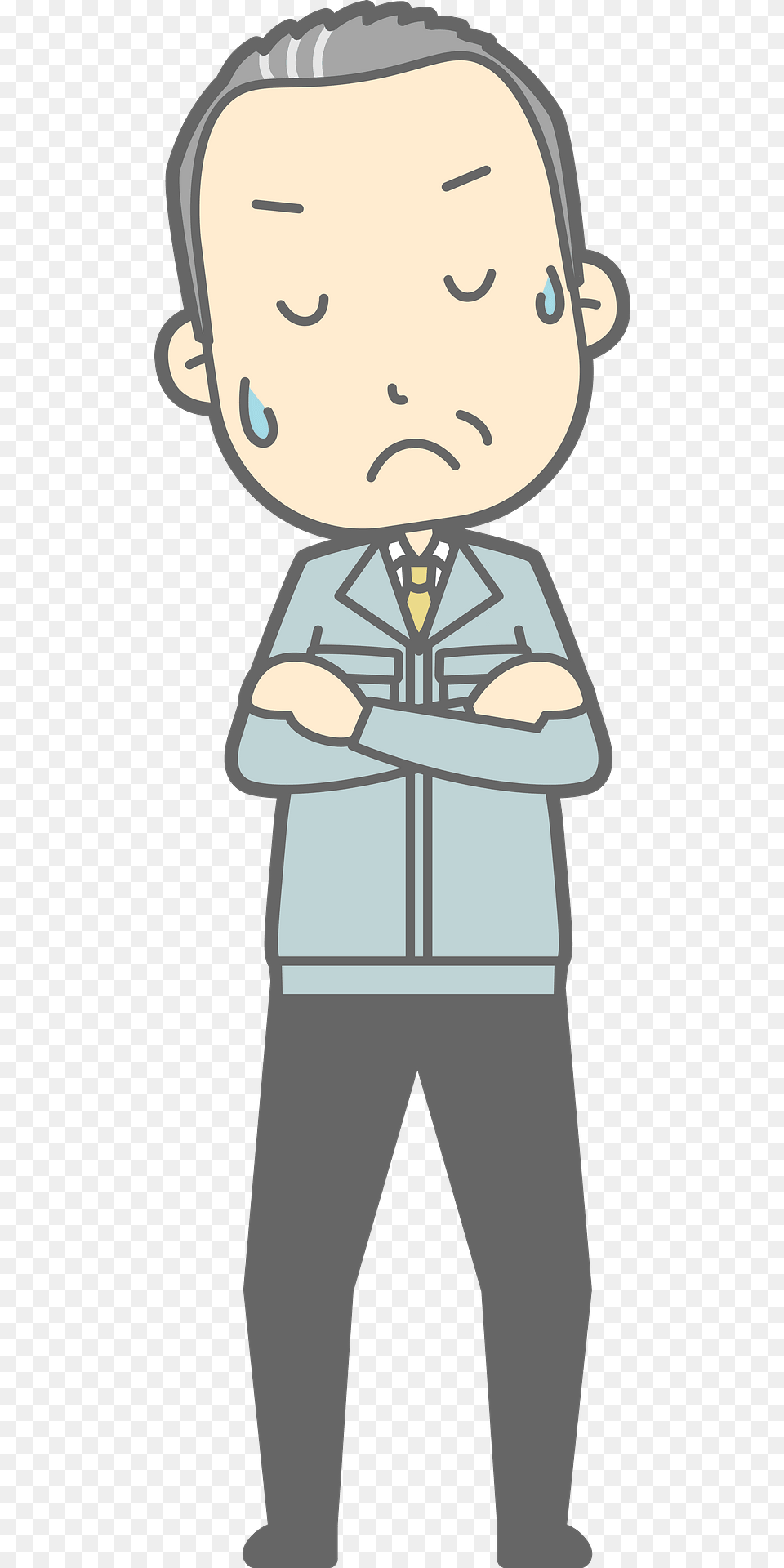 Matt Businessman Is Thinking Clipart, Person, Book, Comics, Face Free Png