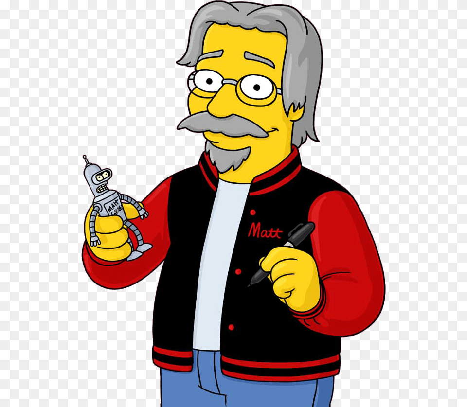 Matt Groening En Los Simpson, Adult, Male, Man, Person Free Png