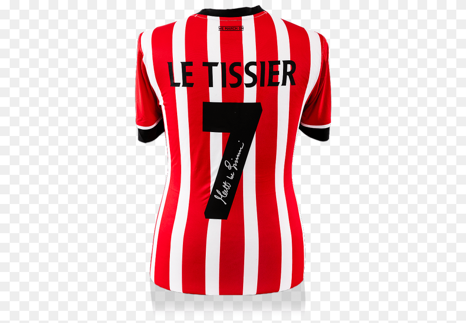Matt Le Tissier Back Signed Southampton Home Shirt, Clothing, T-shirt, Jersey Free Transparent Png