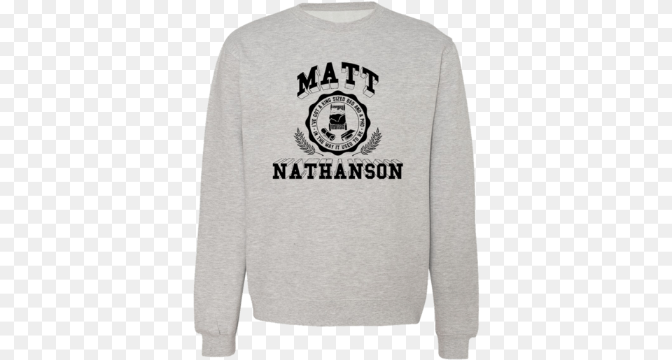 Matt Nathanson Phd Crewneck Marathon Of Hope T Shirt, Clothing, Knitwear, Long Sleeve, Sleeve Png Image