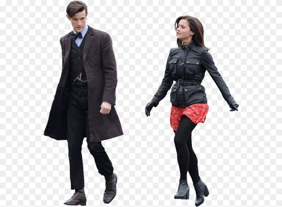 Matt Smith Will Smith Jenna Coleman Jenna Louise Coleman, Jacket, Sleeve, Clothing, Coat Png Image