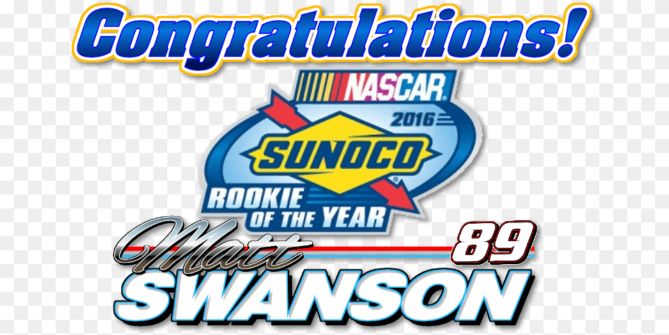 Matt Swanson Collects 2016 Nascar Whelen Modified Tour 2015 Nascar Rookie Of The Year Logo Png Image