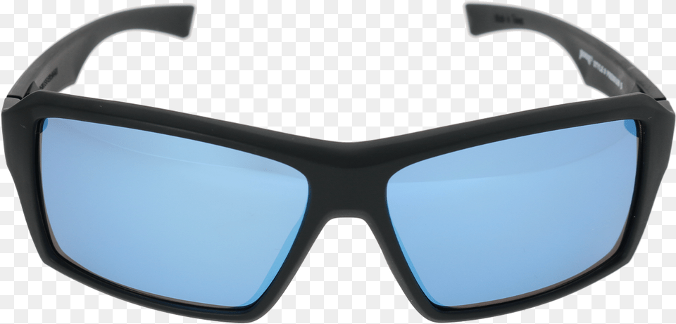 Matte Black Frame Matte Black Blue Stripe Pattern Ice Sunglasses, Accessories, Glasses, Goggles Png Image