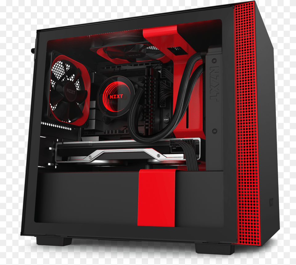 Matte Black Red Nzxt Kaihua Temple, Computer Hardware, Electronics, Hardware, Machine Free Png Download