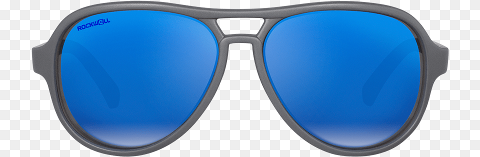 Matte Gray With Flash Blue Lensclass Reflection, Accessories, Glasses, Sunglasses, Goggles Free Png