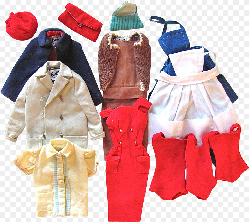 Mattel Barbie Mattel Clothing Tlc Vintage 1961 62 Girl, Coat, Velvet, Glove, Shirt Free Transparent Png