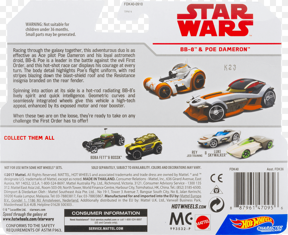 Mattel Hot Wheels Star Wars Bb 8 U0026 Poe Dameron Star Wars Jedi Legacy, Wheel, Machine, Vehicle, Transportation Free Png Download