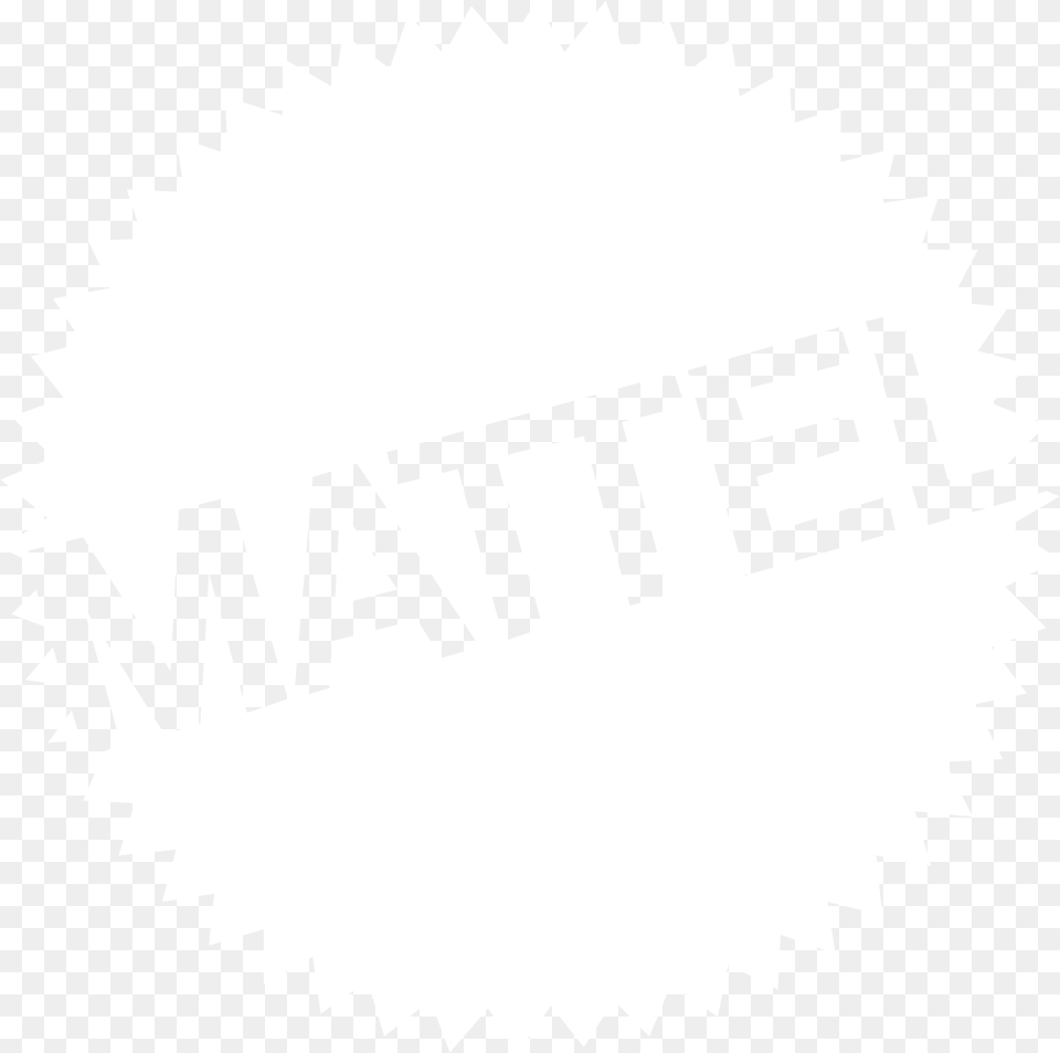 Mattel Logo Black And White Label, Sticker, Stencil Png Image