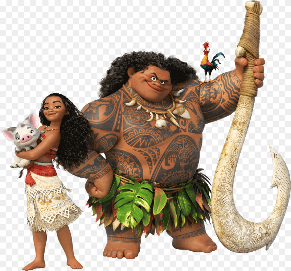 Maui And Moana, Adult, Wedding, Toy, Person Free Png Download