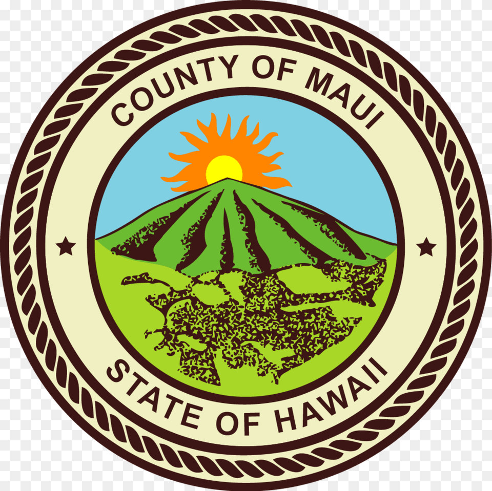Maui County Seal 01 Maui County Seal, Logo, Outdoors, Nature, Badge Png