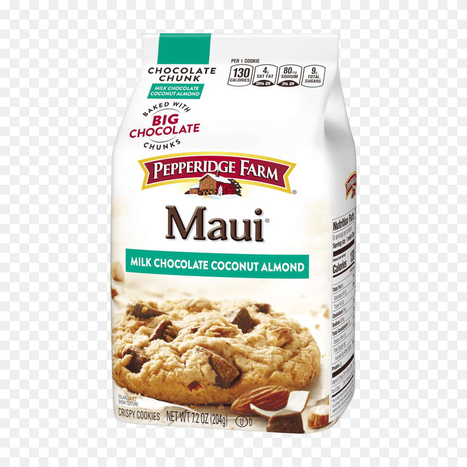 Maui Crispy Milk Chocolate Coconut Almond Cookies, Food, Ketchup, Breakfast, Beverage Free Png Download