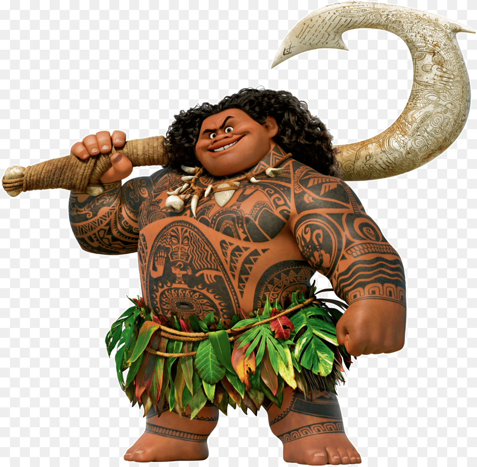 Maui Moana Collection For Transparent Background, Baby, Person, Tattoo, Skin Free Png Download