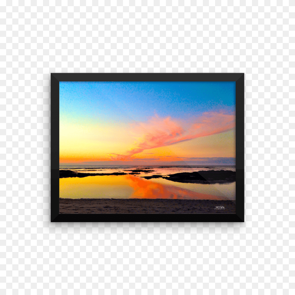 Mauna Lani Tide Pool Sunset Framed Photo Paper Shella Island, Outdoors, Sky, Sunrise, Nature Free Png Download