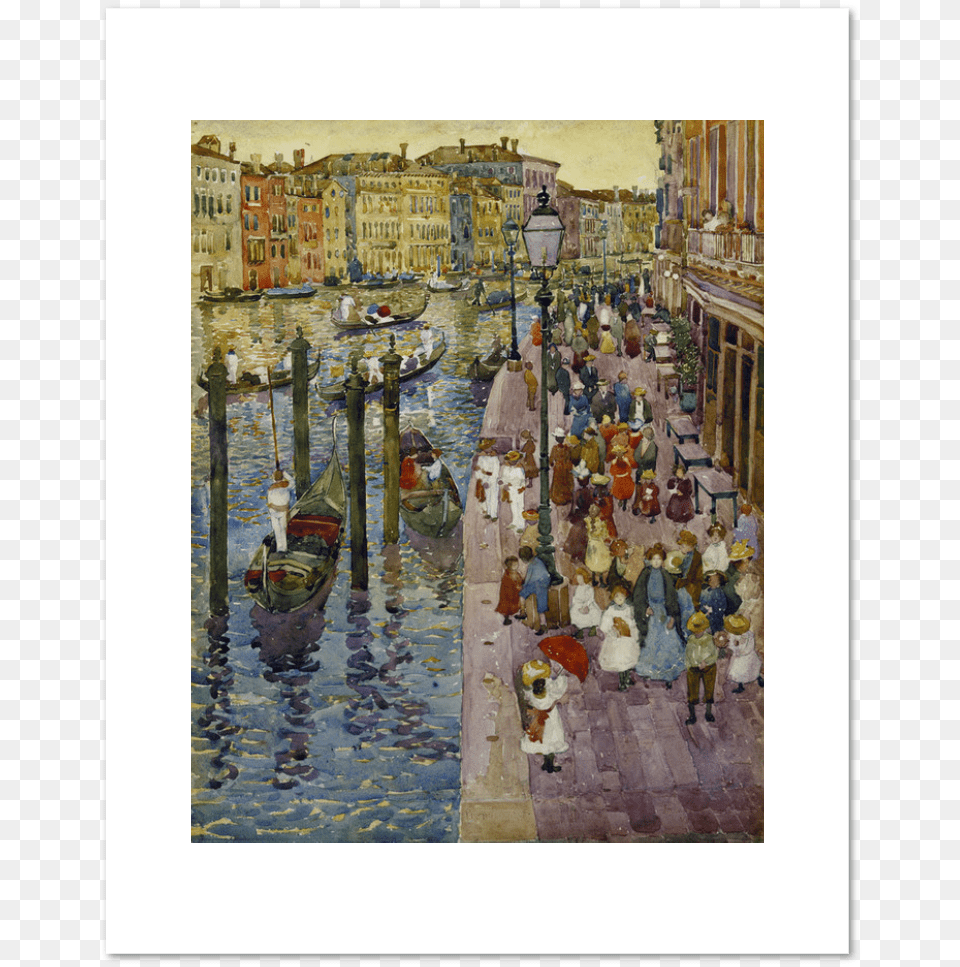 Maurice Prendergast, Art, Painting, Person, Boat Free Png