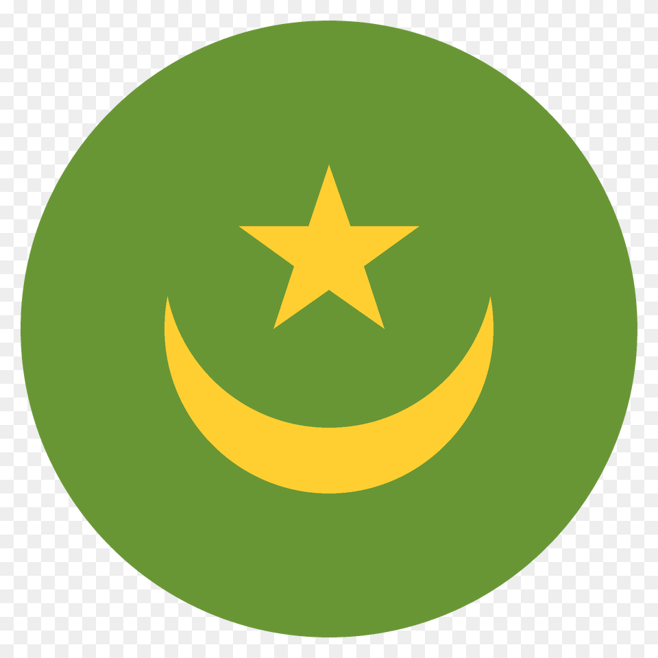 Mauritania Flag Emoji Clipart, Star Symbol, Symbol, Logo, Astronomy Png