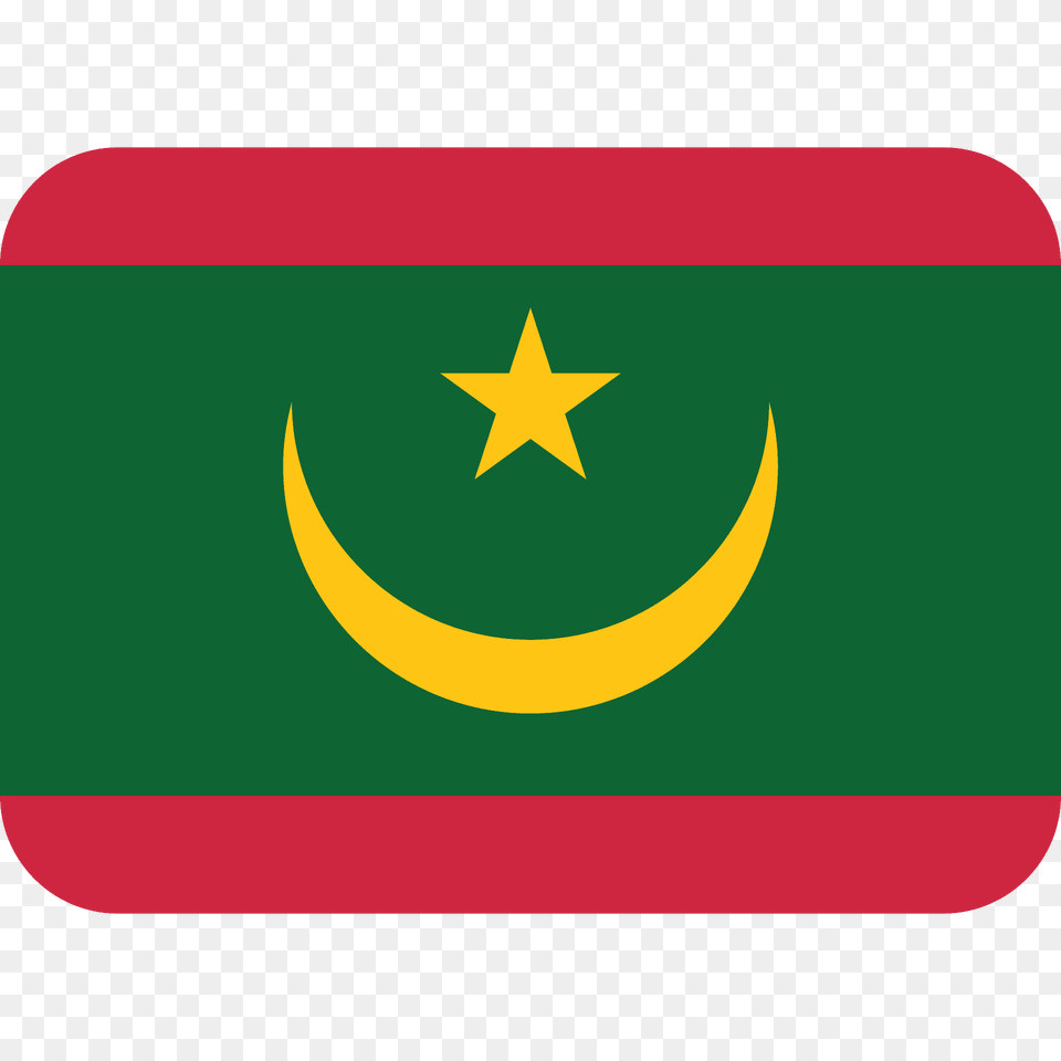 Mauritania Flag Emoji Clipart, Symbol, Star Symbol, Logo, Astronomy Png