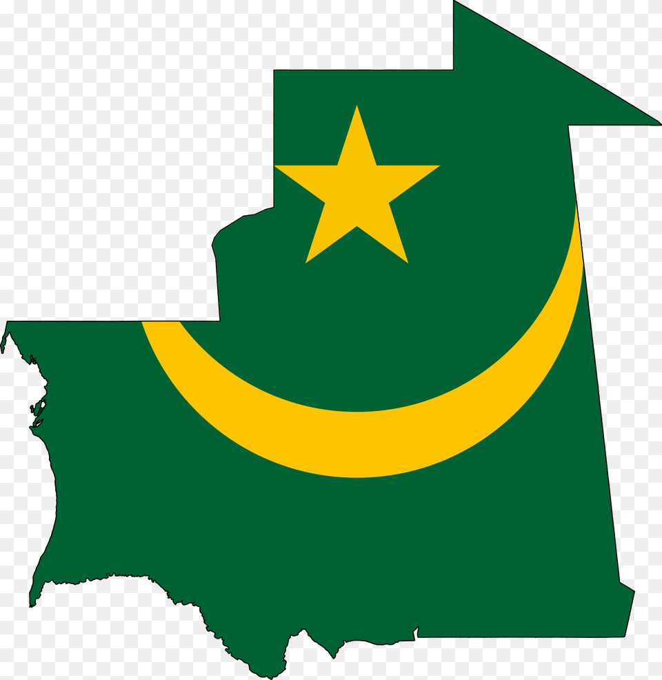 Mauritania Flag Map, Star Symbol, Symbol Png Image