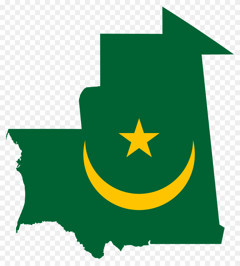 Mauritania Flag Map Clipart, Clothing, Hat, Symbol, Star Symbol Free Png Download