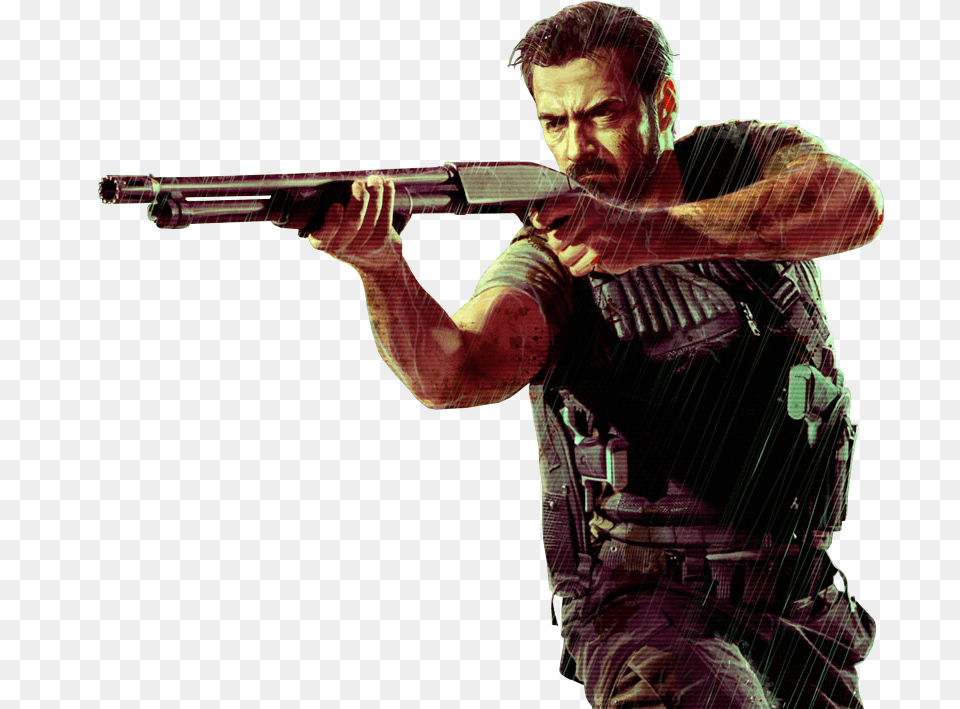 Max Payne 3 Max Payne Promotional Art Render By, Weapon, Firearm, Person, Man Png