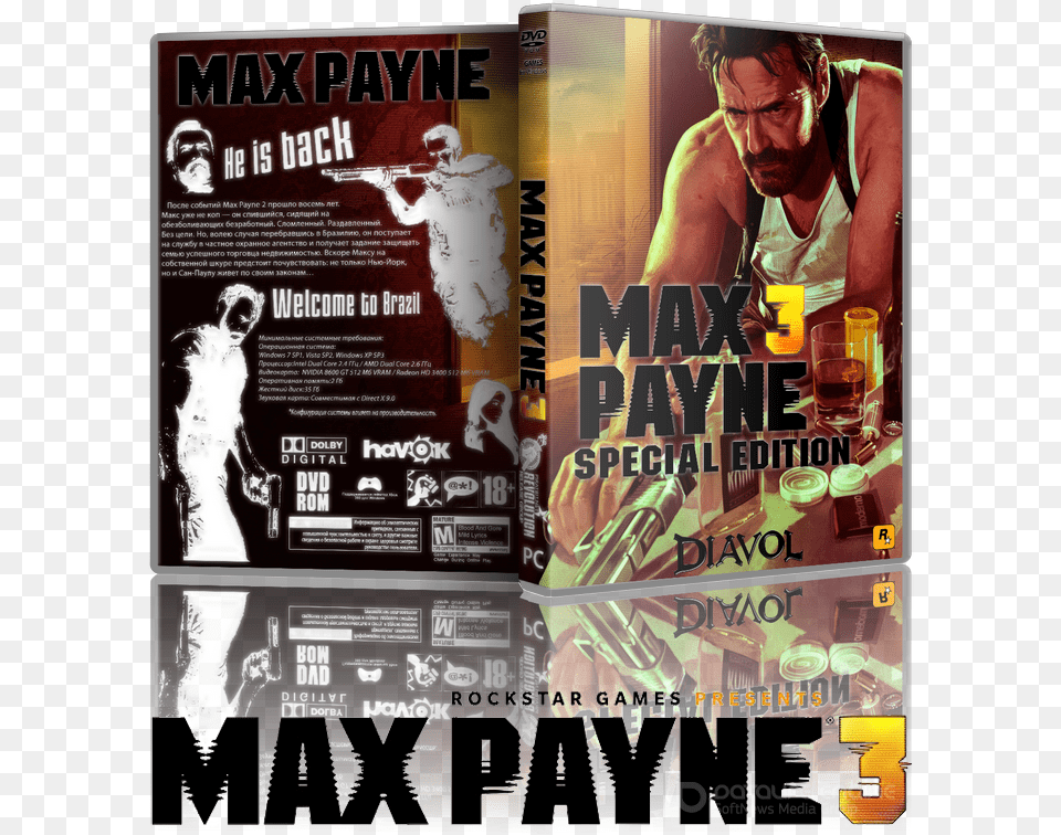 Max Payne Custom Figure, Advertisement, Poster, Adult, Person Png