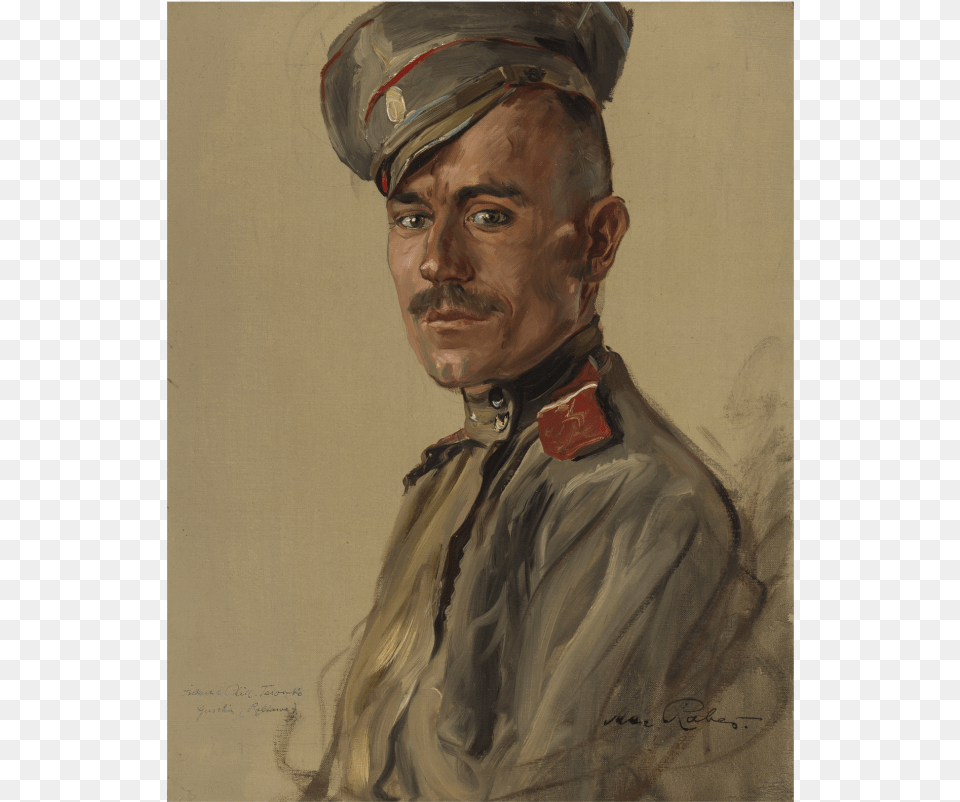 Max Rabes Portrait Of A Russian Soldier Library, Adult, Photography, Person, Painting Free Png