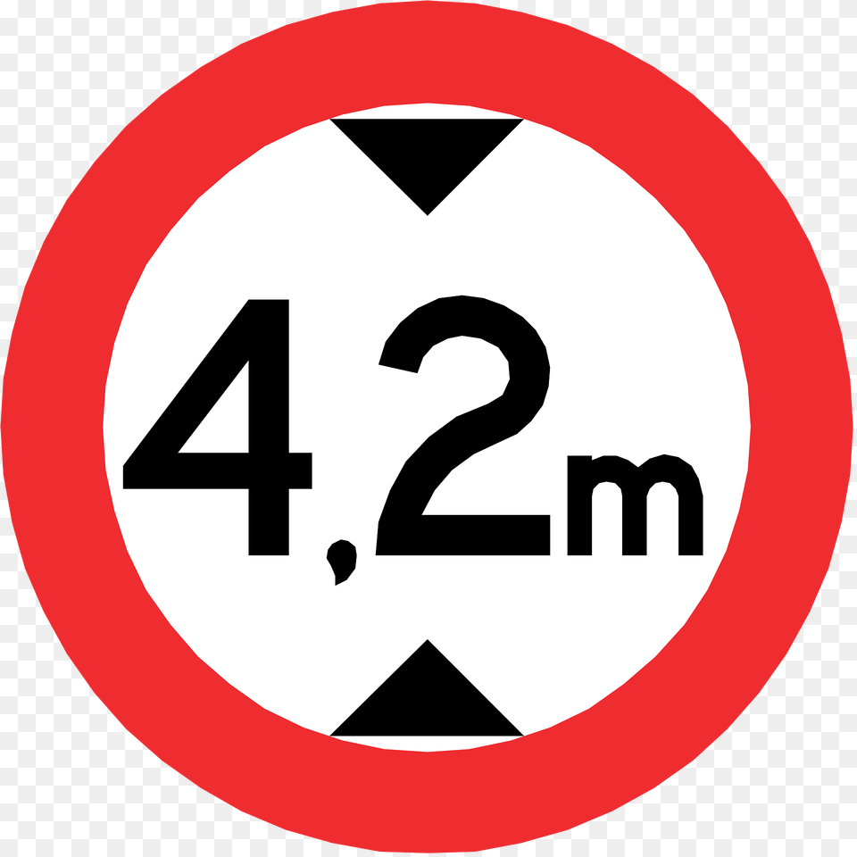 Maximum Height Sign In Chile Clipart, Symbol, Road Sign, Disk Png Image
