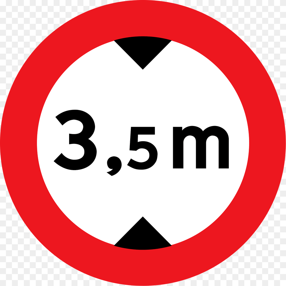 Maximum Height Sign In Denmark Clipart, Symbol, Road Sign Png Image