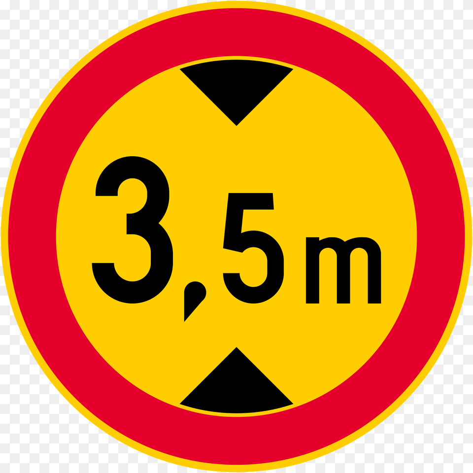 Maximum Height Sign In Finland Clipart, Symbol, Road Sign Free Png
