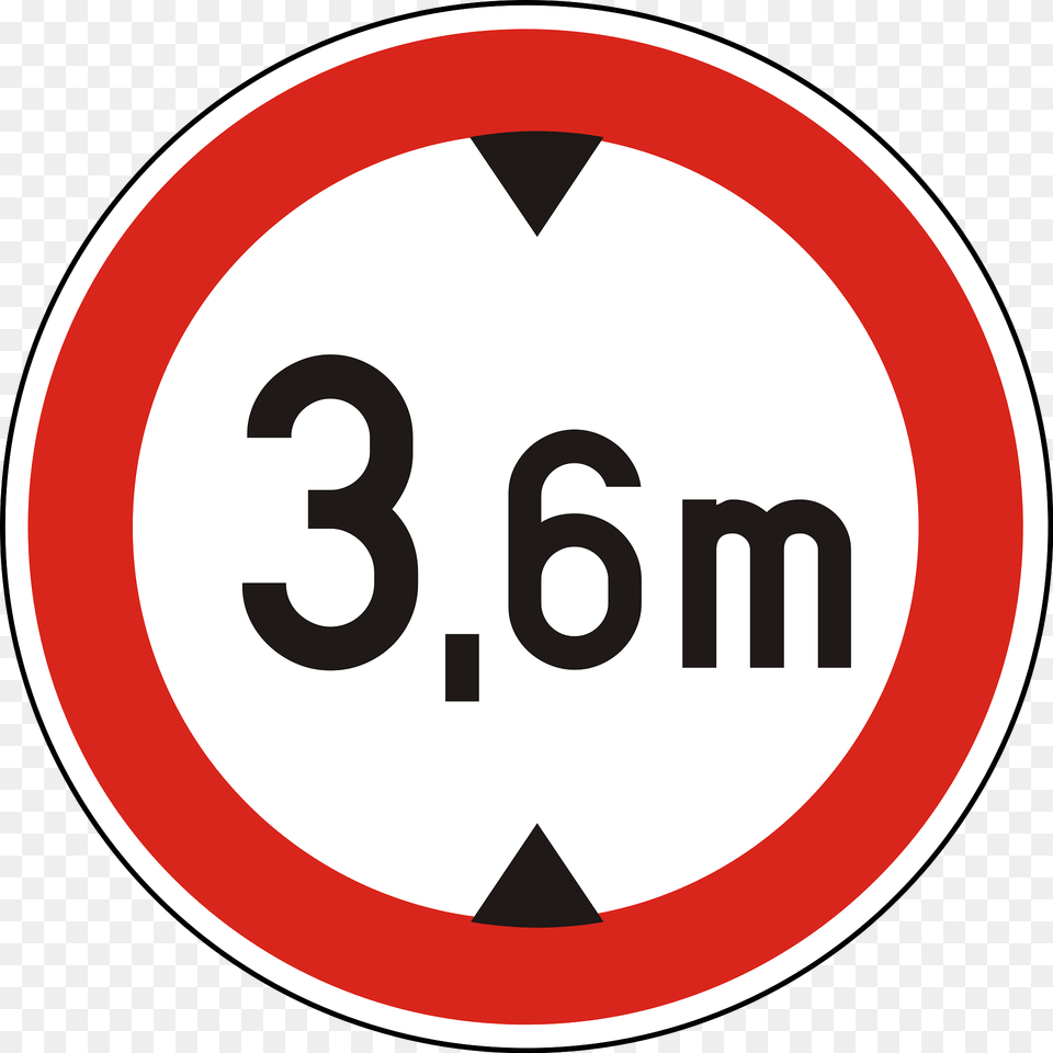 Maximum Height Sign In Hungary Clipart, Symbol, Road Sign Free Png