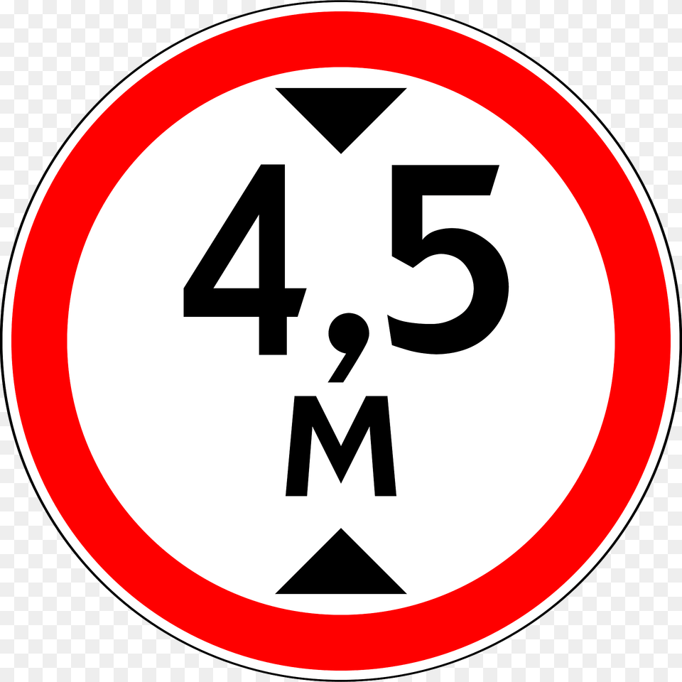 Maximum Height Sign In Russia Clipart, Symbol, Road Sign Free Transparent Png