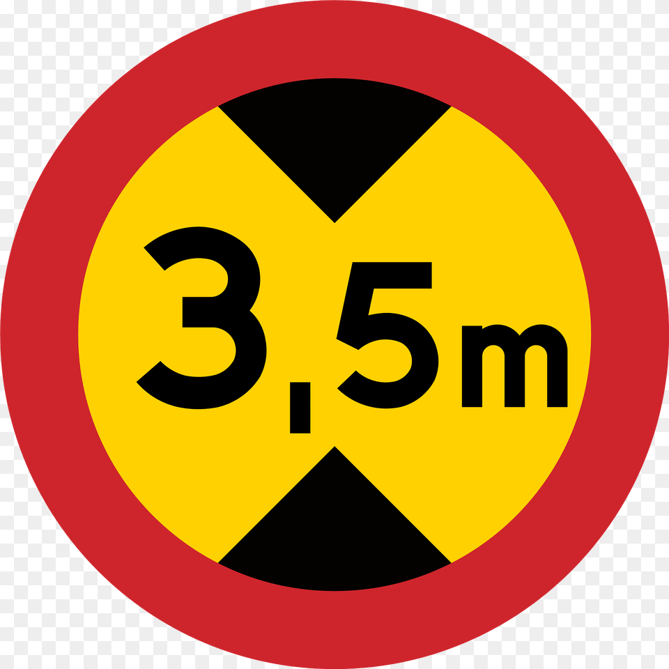 Maximum Height Sign In Sweden Clipart, Symbol, Road Sign Free Transparent Png