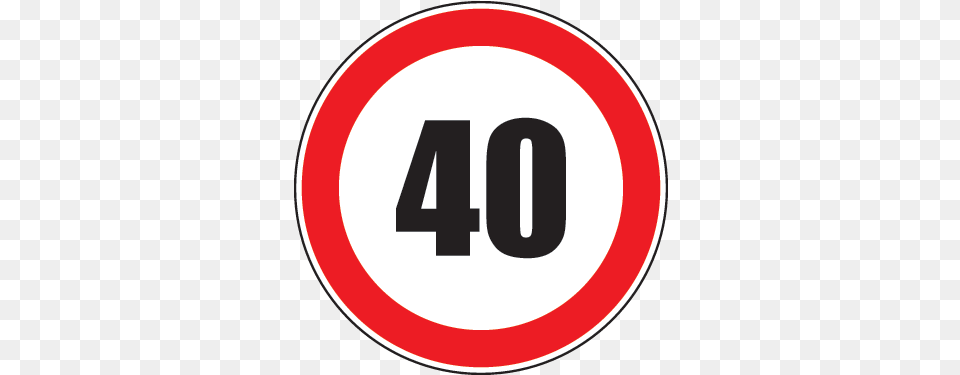 Maximum Speed 40 Road Sign Sticker Underwriters Laboratories, Symbol, Road Sign, Disk Png Image