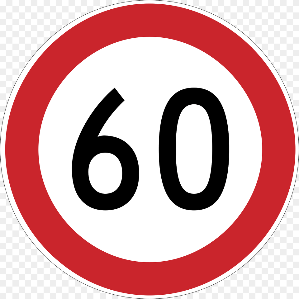 Maximum Speed Limit Sign In Argentina Clipart, Symbol, Road Sign, Text, Number Free Transparent Png