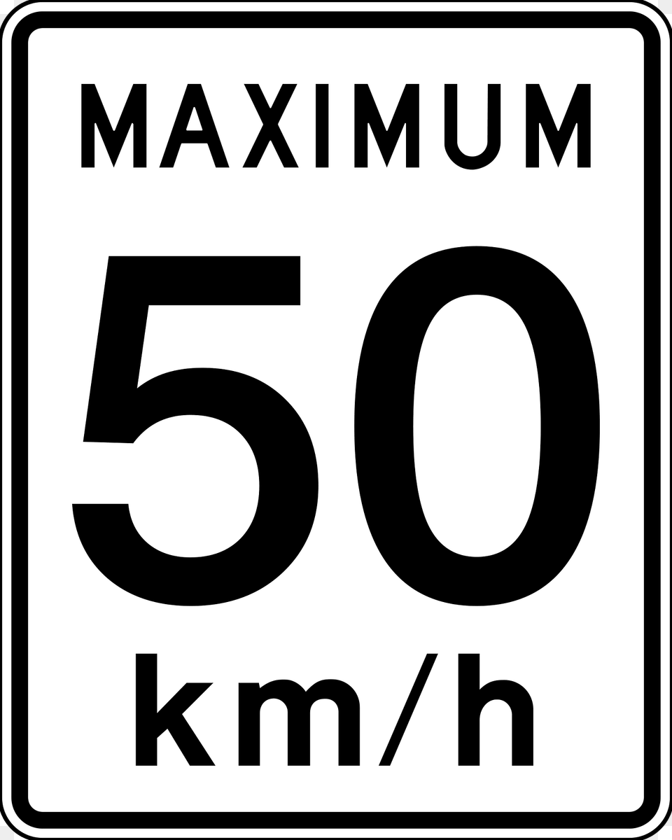 Maximum Speed Limit Sign In British Columbia Clipart, Symbol, Road Sign, Gas Pump, Machine Png Image
