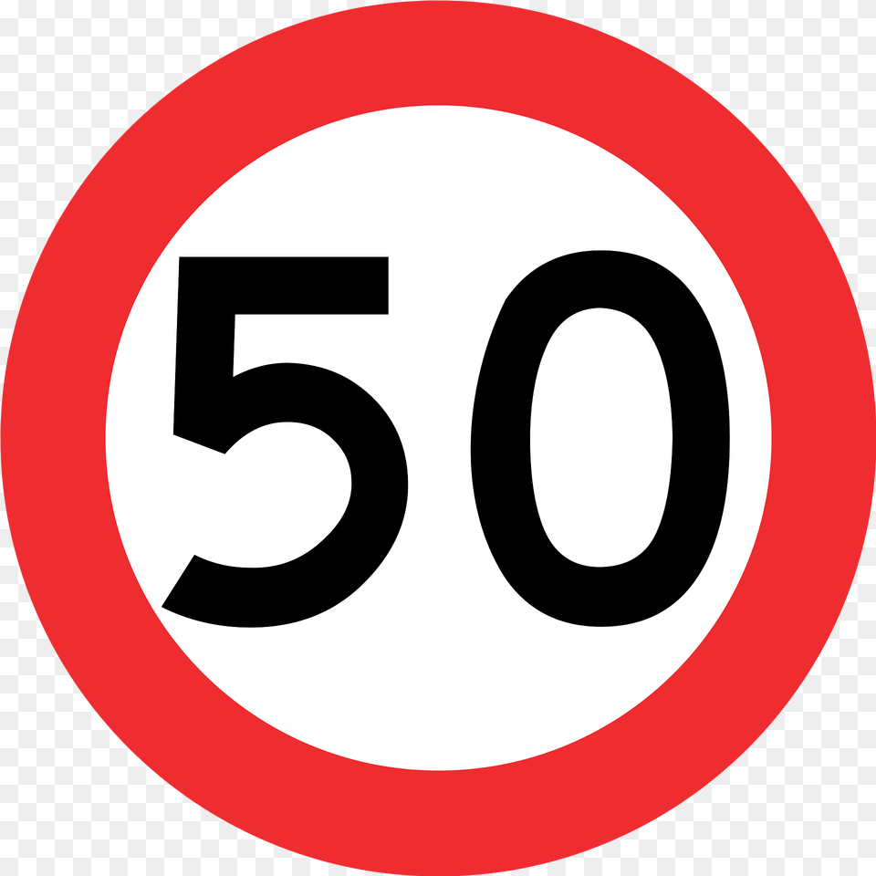 Maximum Speed Limit Sign In Chile Clipart, Symbol, Number, Text, Disk Png