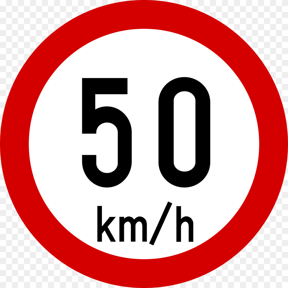 Maximum Speed Limit Sign In Ireland Clipart, Symbol, Road Sign, Text Free Transparent Png