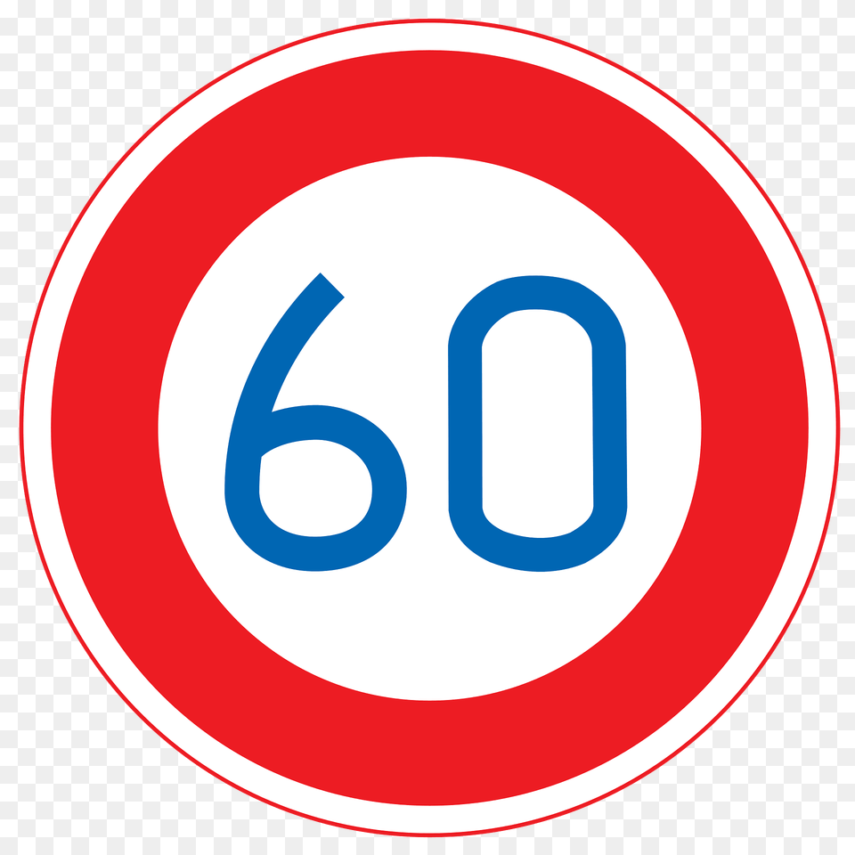 Maximum Speed Limit Sign In Japan Clipart, Symbol, Road Sign Free Transparent Png