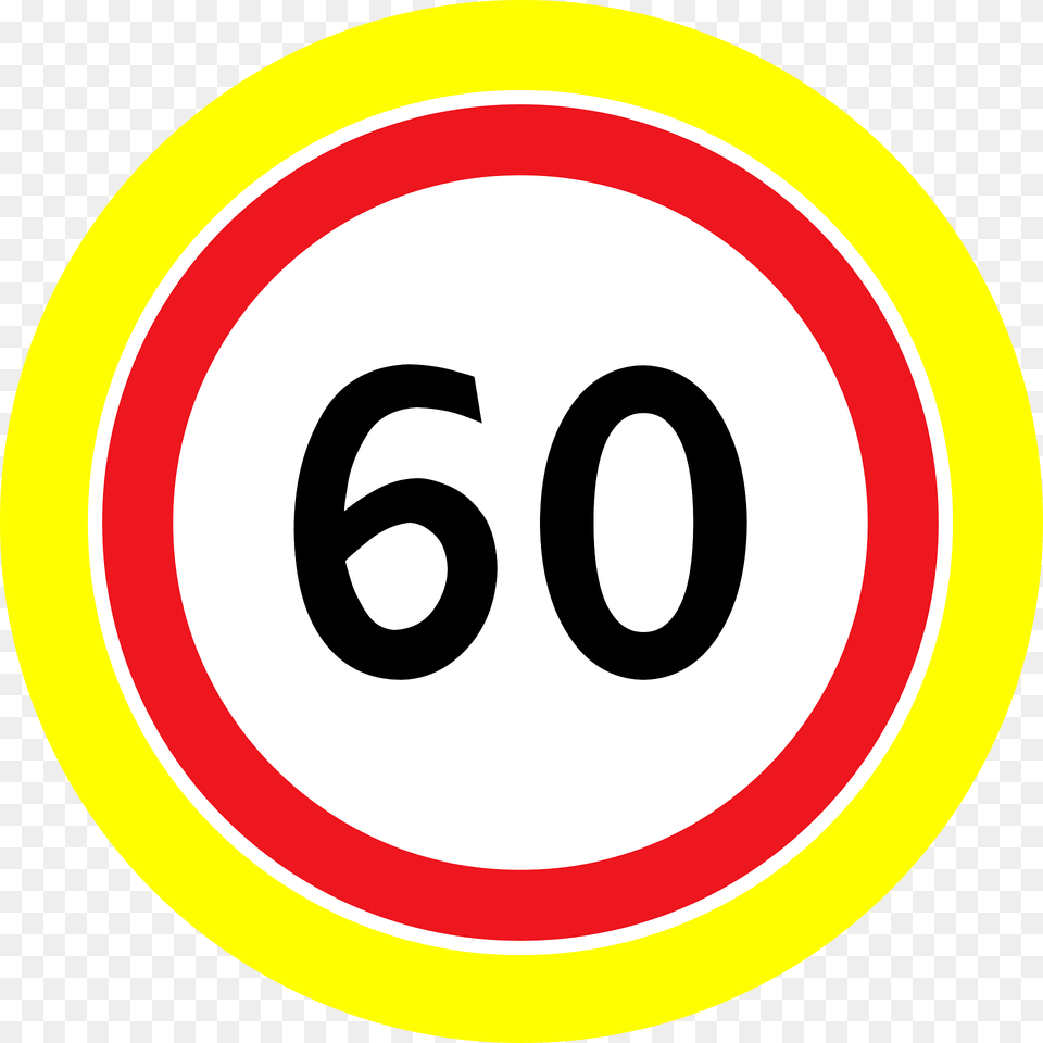 Maximum Speed Limit Sign In Moldova Clipart, Symbol, Number, Text, Road Sign Png Image
