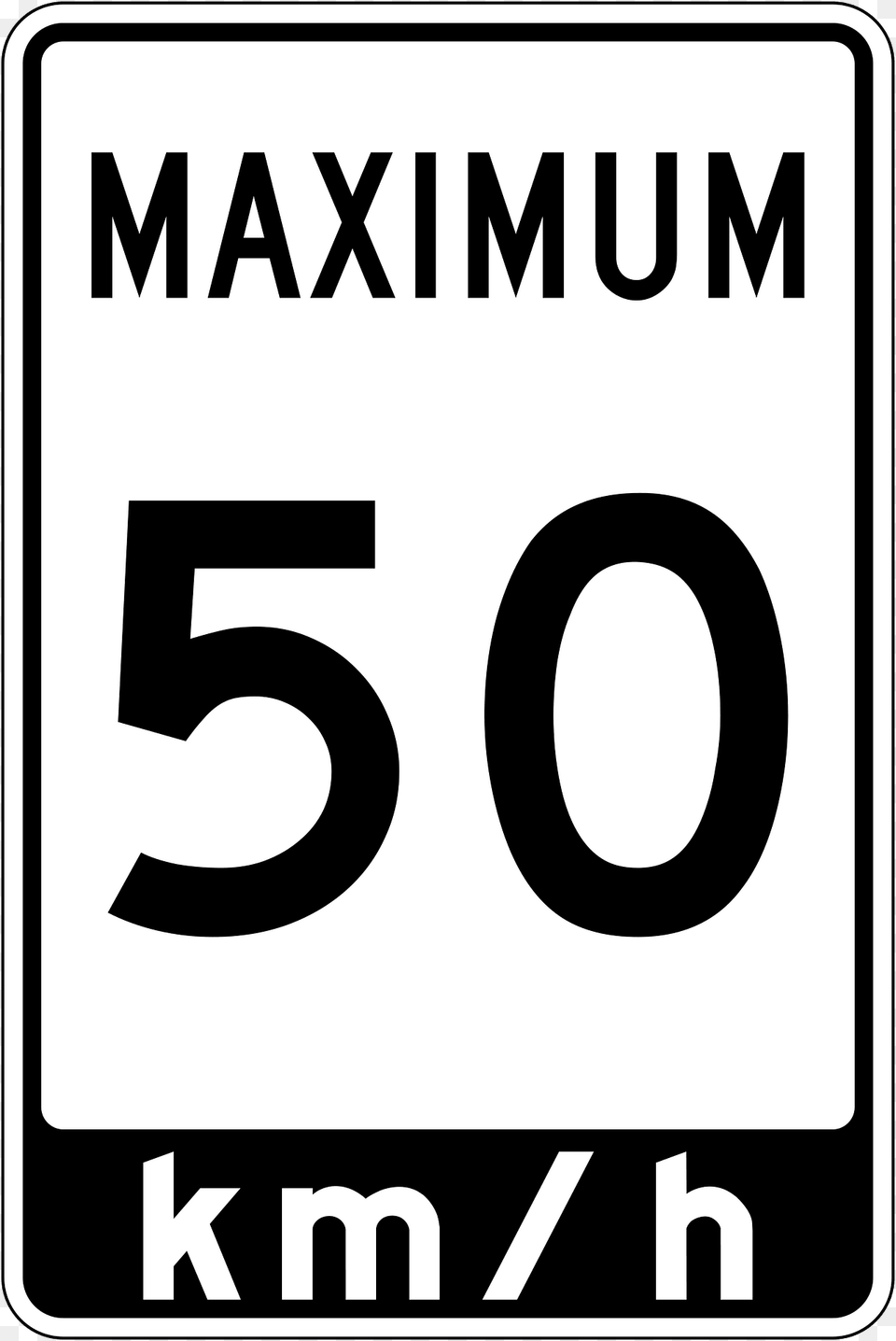 Maximum Speed Limit Sign In Ontario Clipart, Symbol, Road Sign Png Image