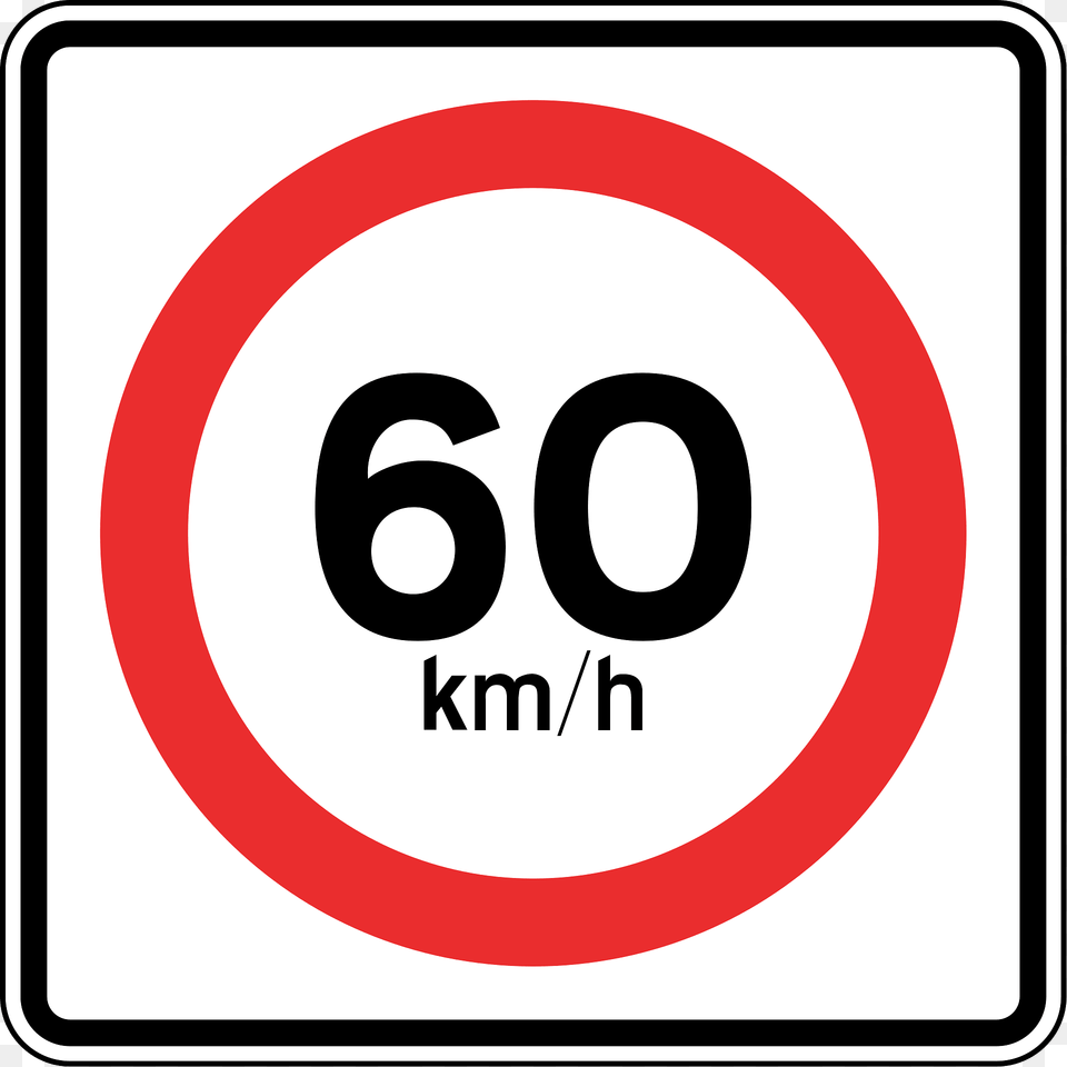 Maximum Speed Limit Sign In Panama Clipart, Symbol, Road Sign Png Image