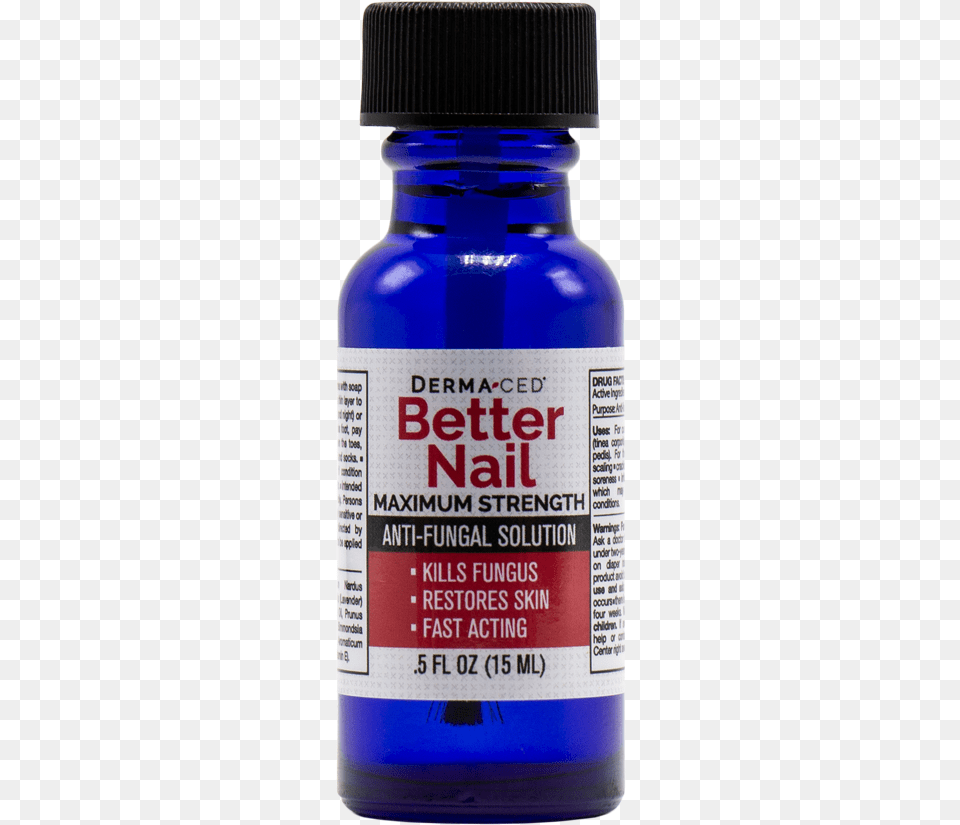Maximum Strength 25 Solution For Anti Fungal Nail Dermaced Better Nail, Bottle, Cosmetics, Perfume, Astragalus Free Transparent Png