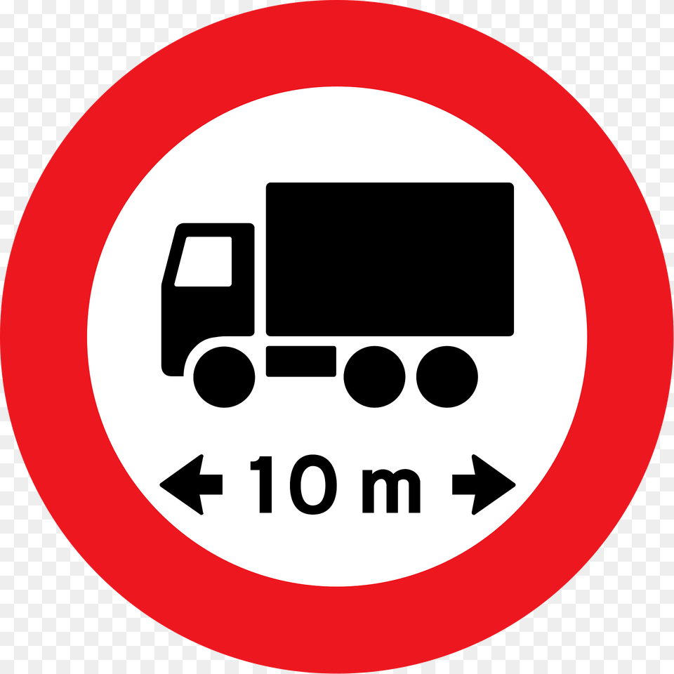 Maximum Vehicle Length Sign In Denmark Clipart, Symbol, Road Sign Free Png