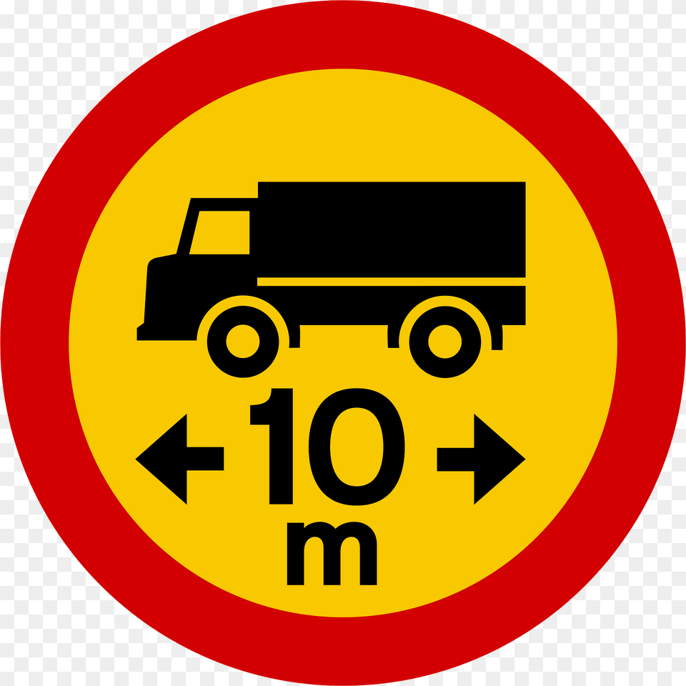 Maximum Vehicle Length Sign In Iceland Clipart, Symbol, Road Sign Free Png Download