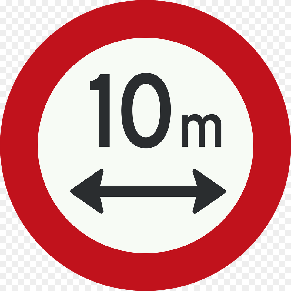 Maximum Vehicle Length Sign In Netherlands Clipart, Symbol, Road Sign Png Image