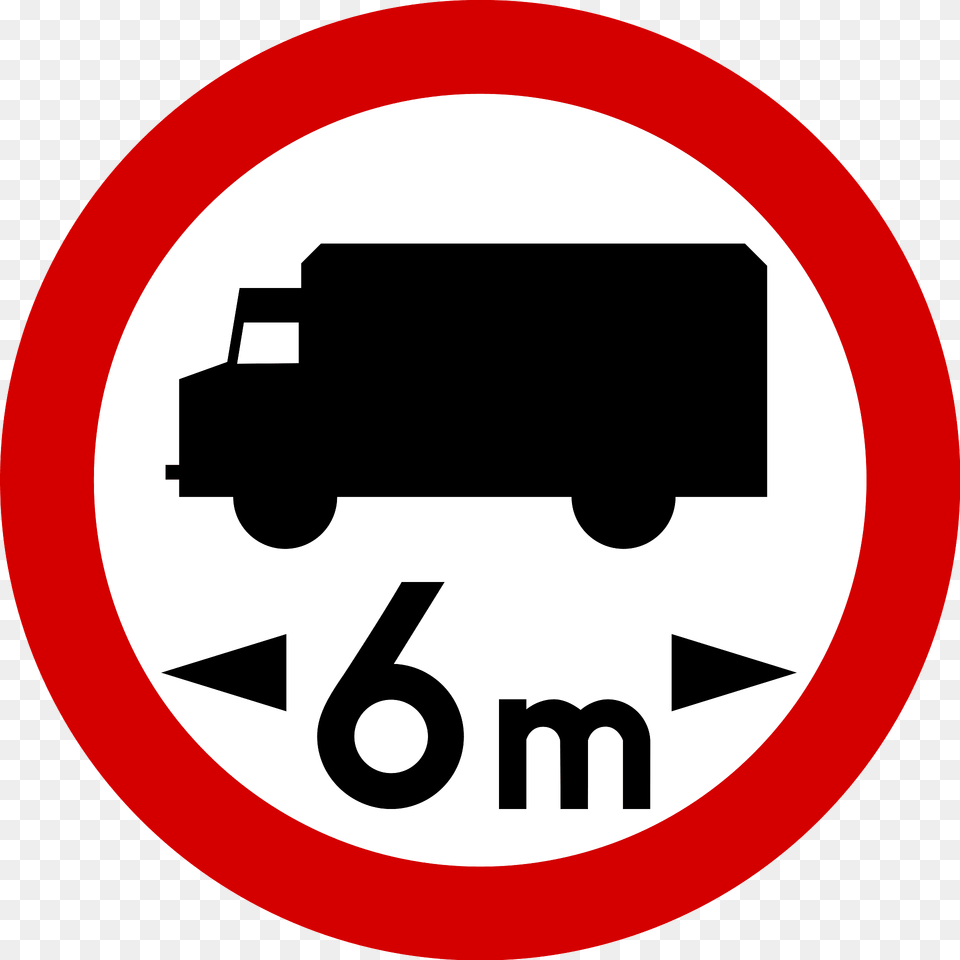 Maximum Vehicle Length Sign In Poland Clipart, Symbol, Road Sign Png Image