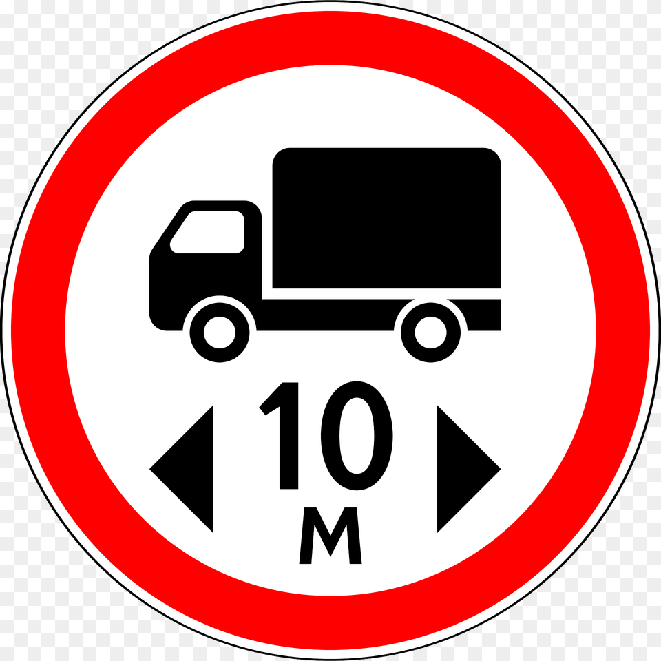 Maximum Vehicle Length Sign In Russia Clipart, Symbol, Road Sign, Machine, Wheel Png